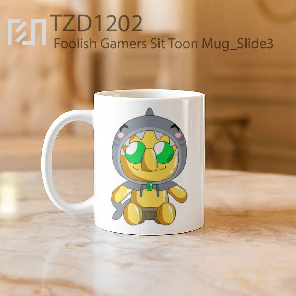 Foolish Gamers Sit Toon Mug - All-side / Desain
