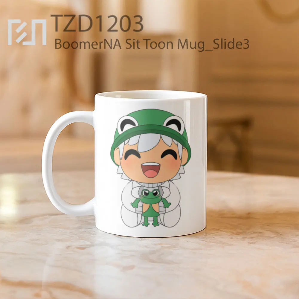 BoomerNA Sit Toon Mug - All-side / Desain