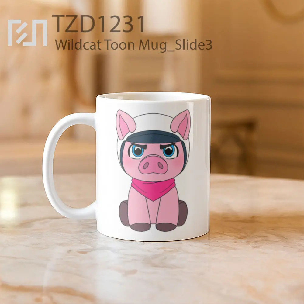 Wildcat Toon Mug - All-side / Desain