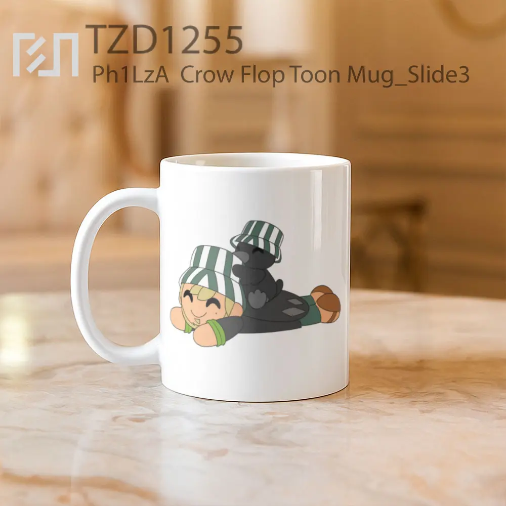Ph1LzA  Crow Flop Toon Mug - All-side / Desain