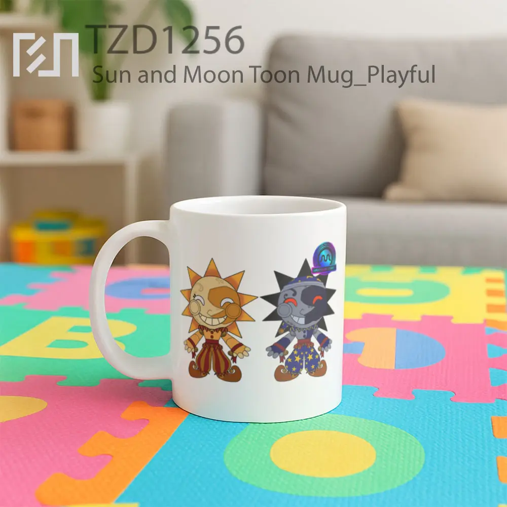 Sun and Moon Toon Mug - All-side / Desain
