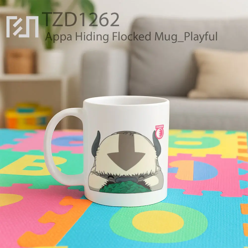 Appa Hiding Flocked Mug - All-side / Desain