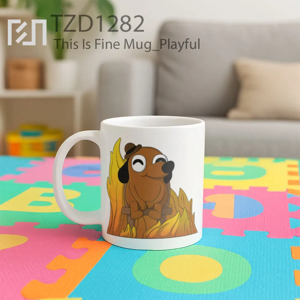 This Is Fine Mug - All-side / Desain