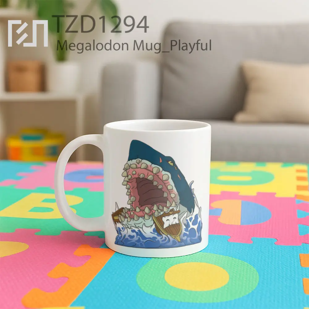 Megalodon Mug - All-side / Desain
