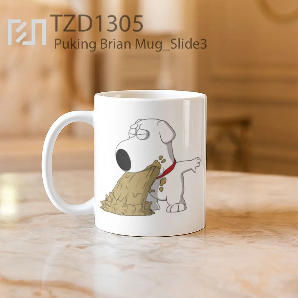 Puking Brian Mug - All-side / Desain