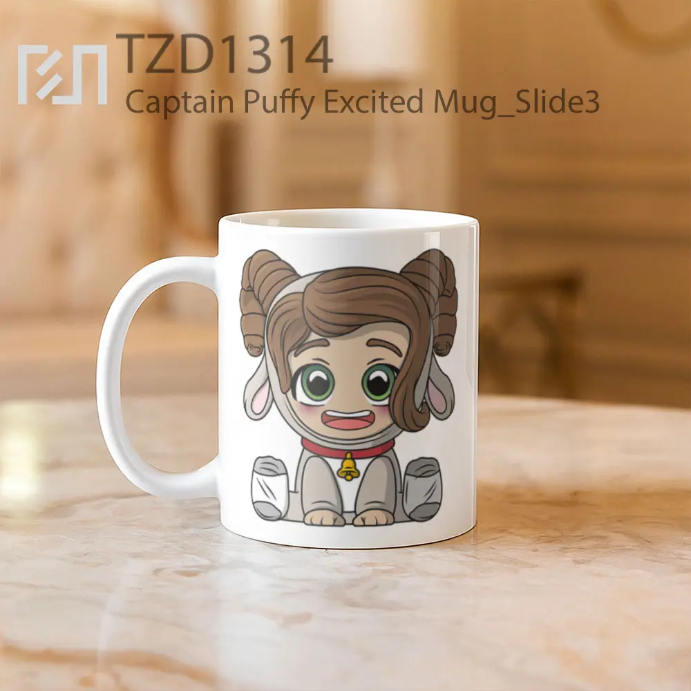 Captain Puffy Excited Mug - All-side / Desain