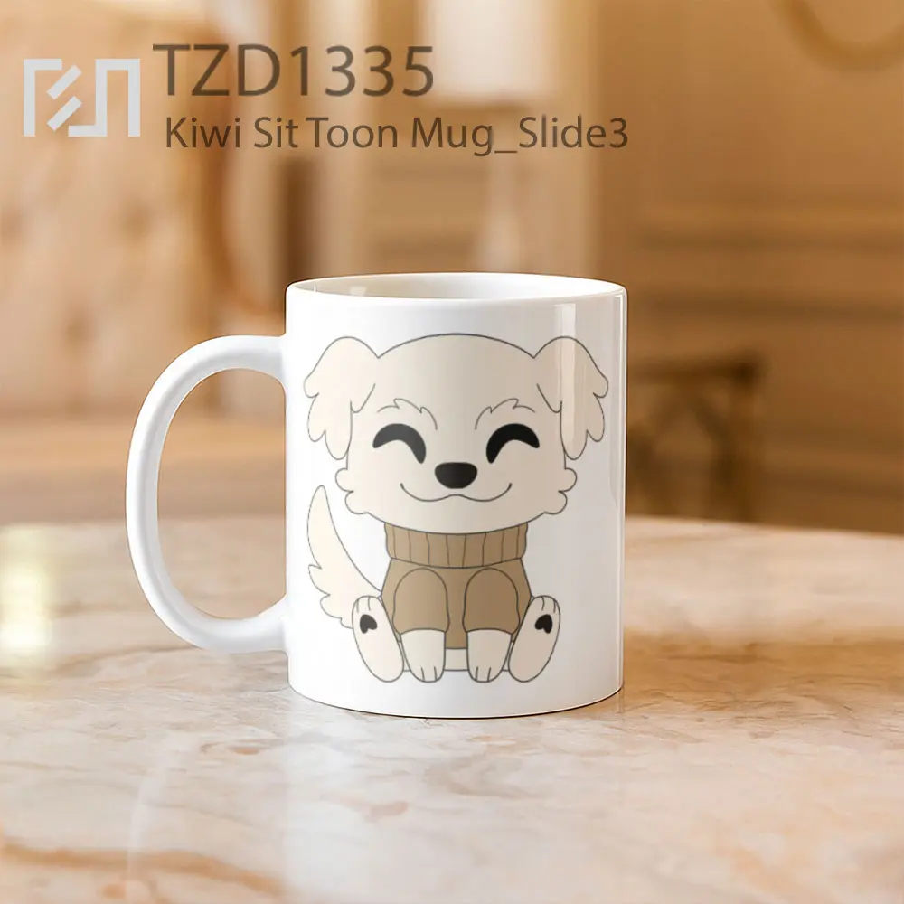 Kiwi Sit Toon Mug - All-side / Desain