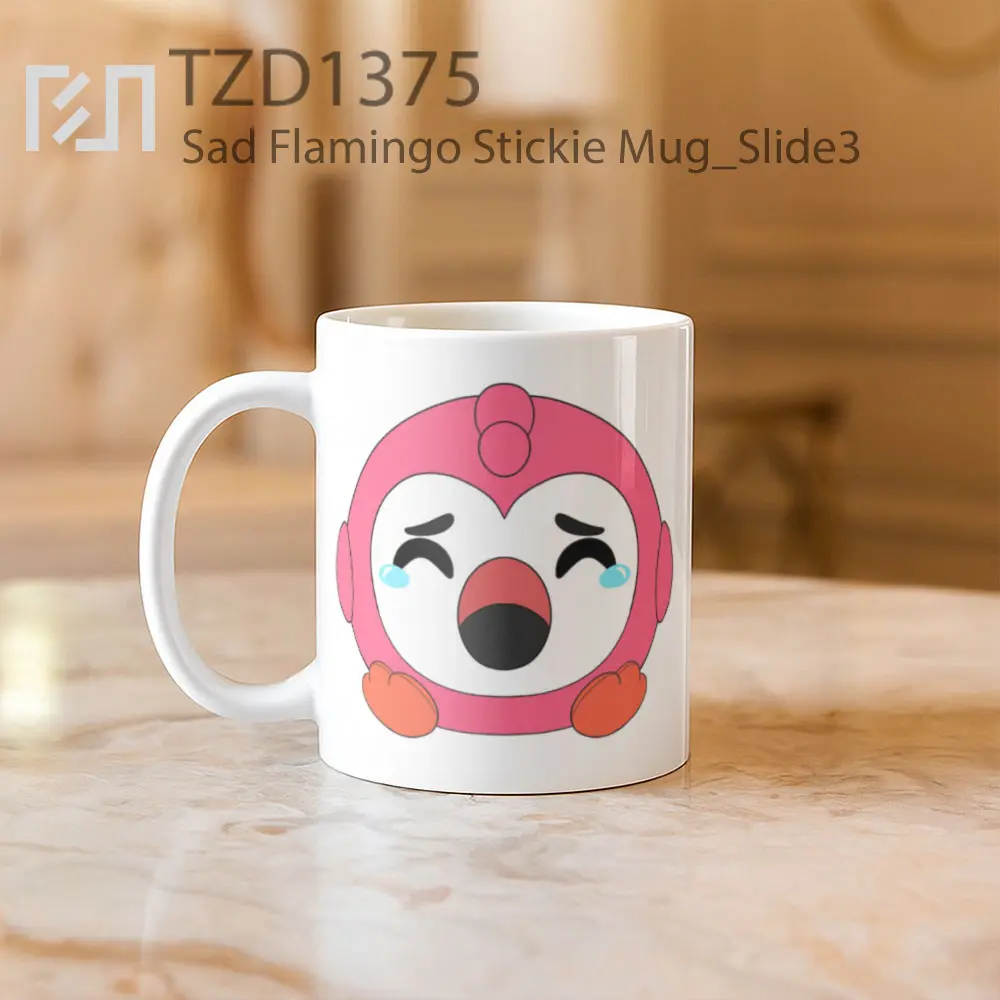 Sad Flamingo Stickie Mug - All-side / Desain