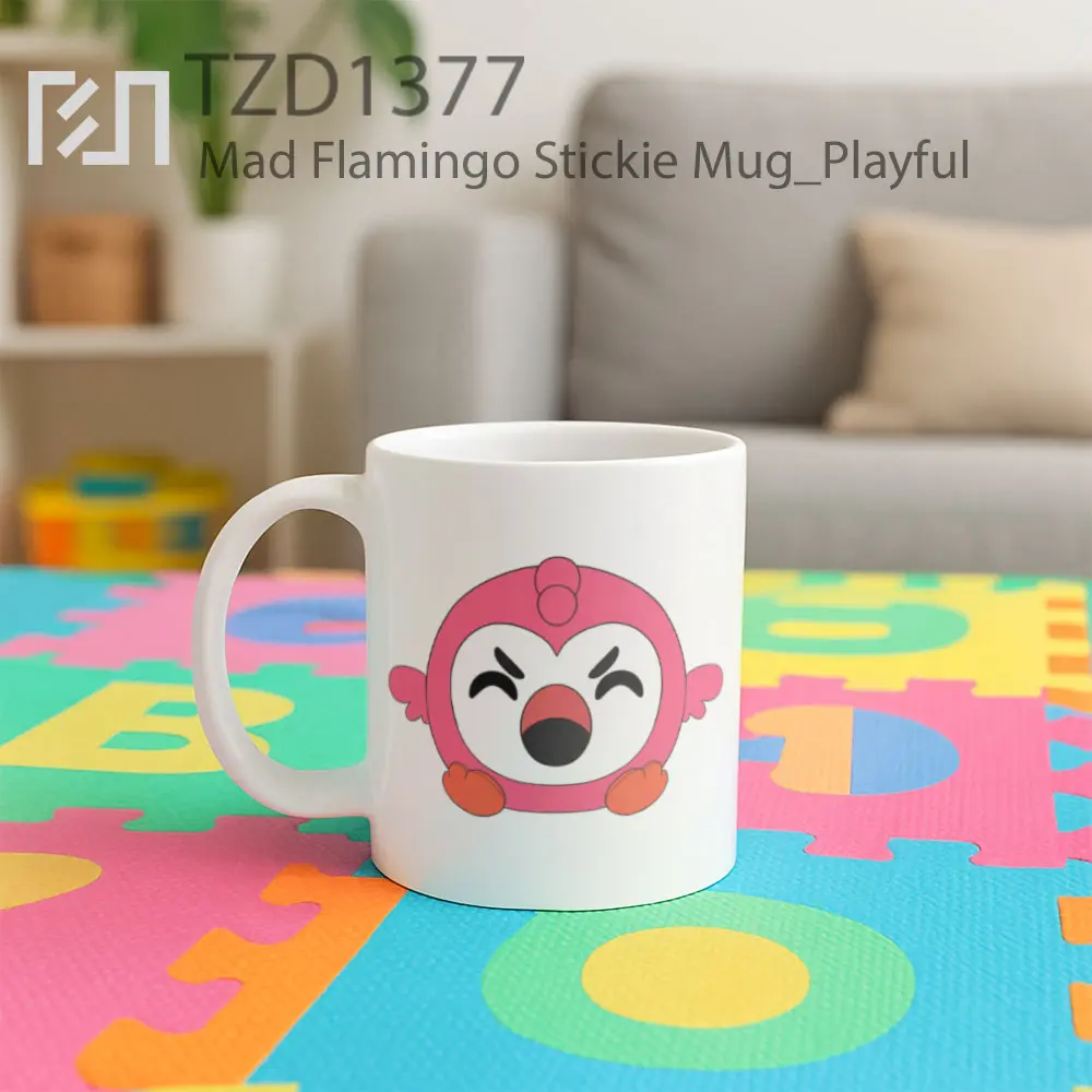 Mad Flamingo Stickie Mug - All-side / Desain