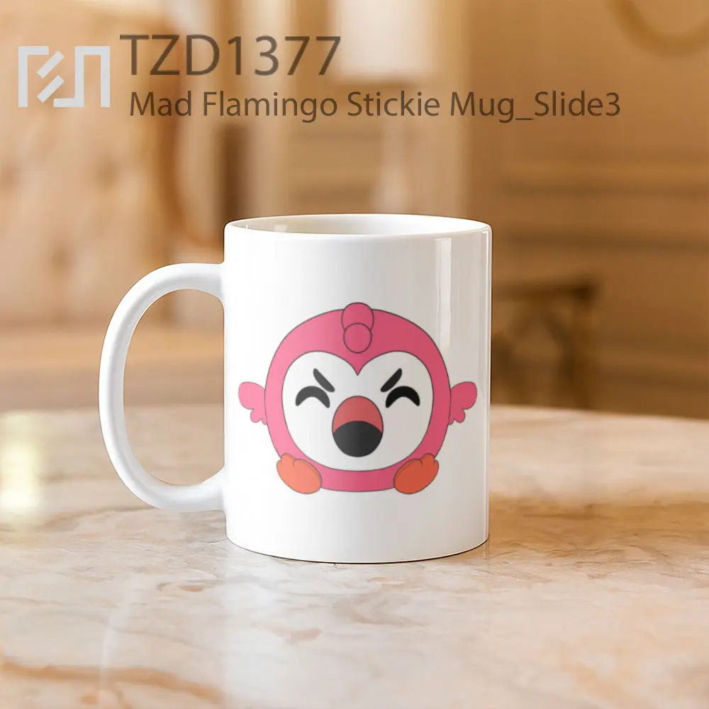 Mad Flamingo Stickie Mug - All-side / Desain