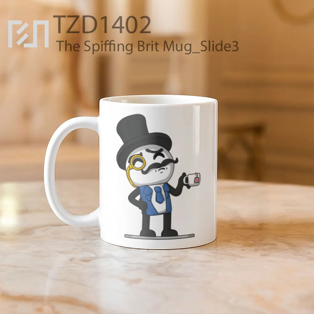 The Spiffing Brit Mug - All-side / Desain