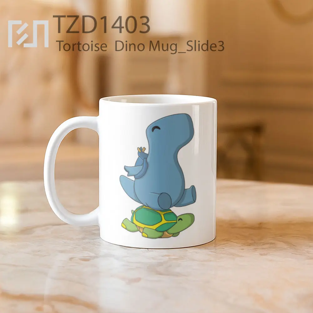 Tortoise  Dino Mug - All-side / Desain
