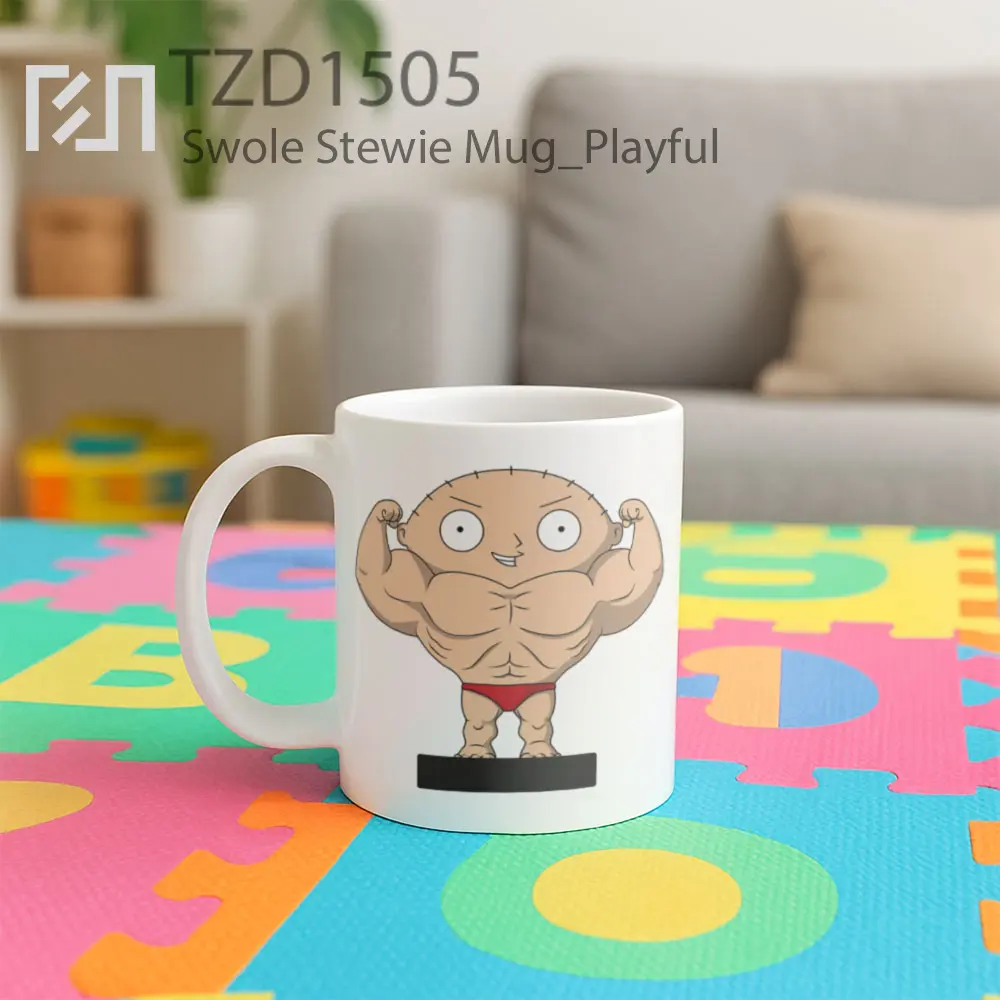 Swole Stewie Mug - All-side / Desain