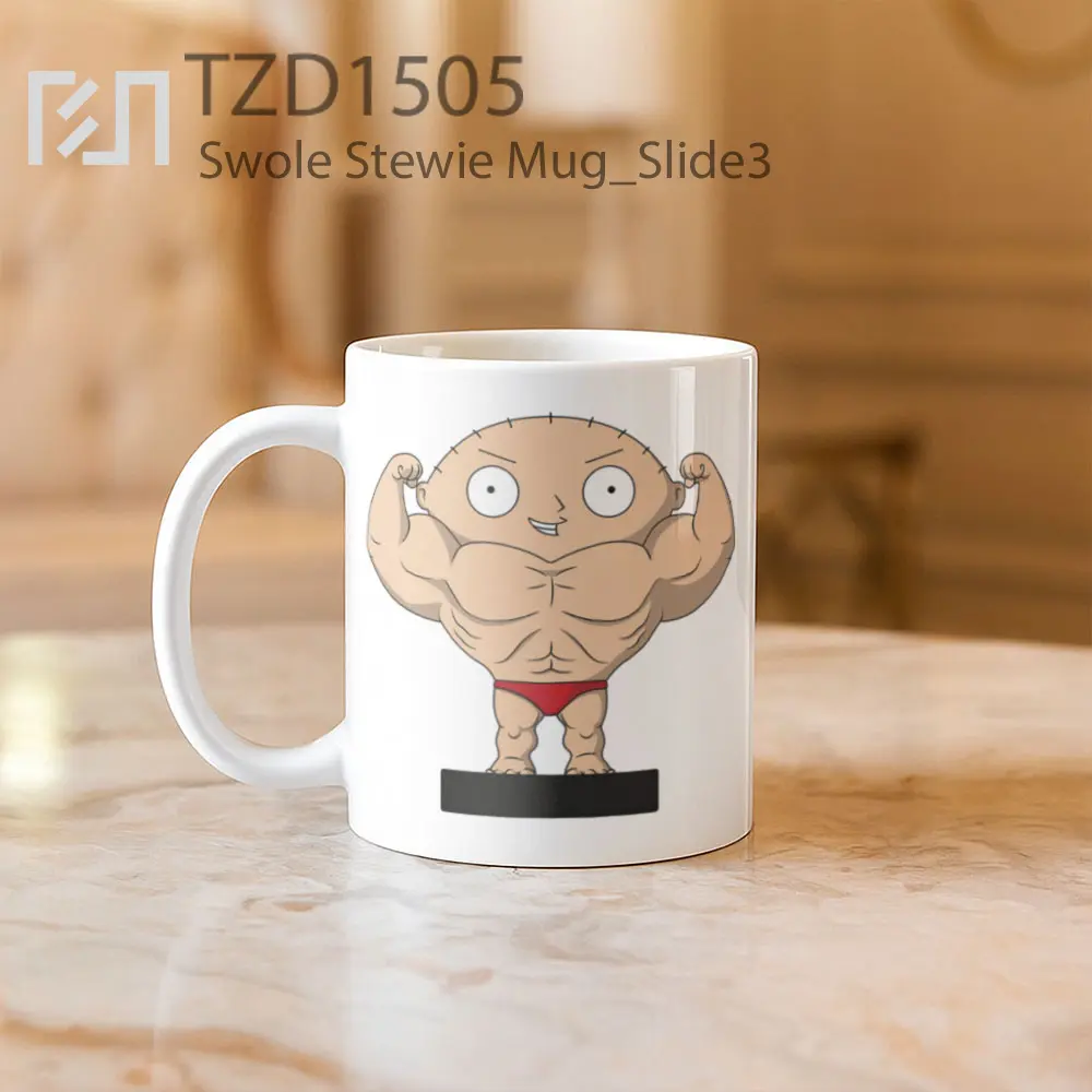 Swole Stewie Mug - All-side / Desain