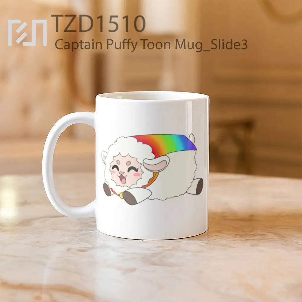 Captain Puffy Toon Mug - All-side / Desain