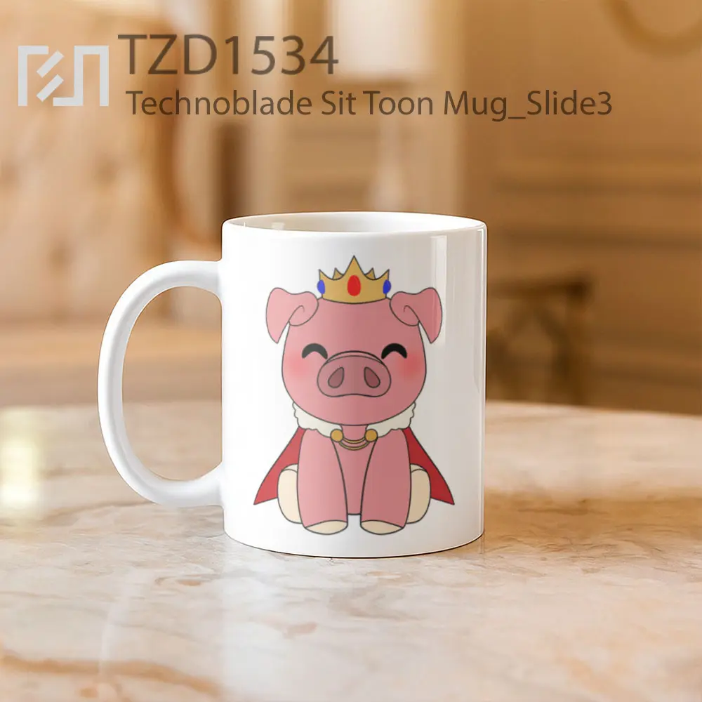 Technoblade Sit Toon Mug - All-side / Desain