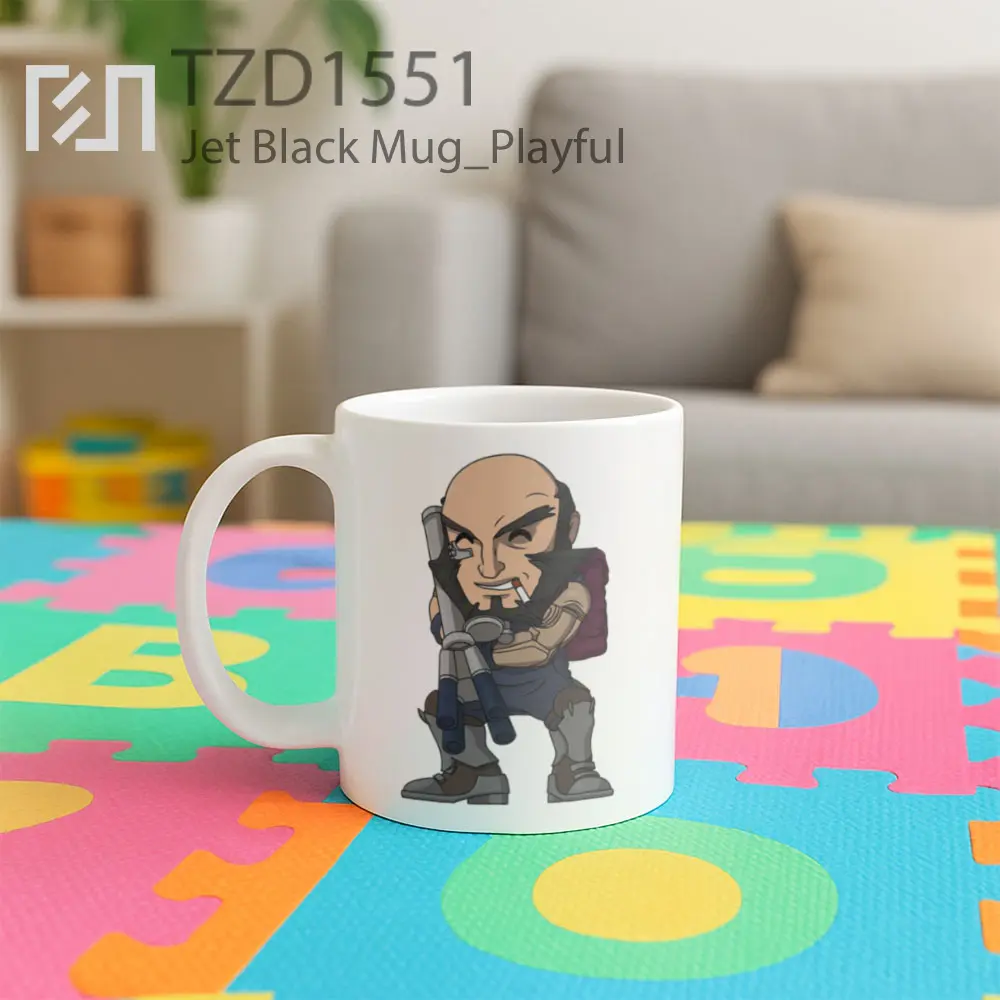 Jet Black Mug - All-side / Desain