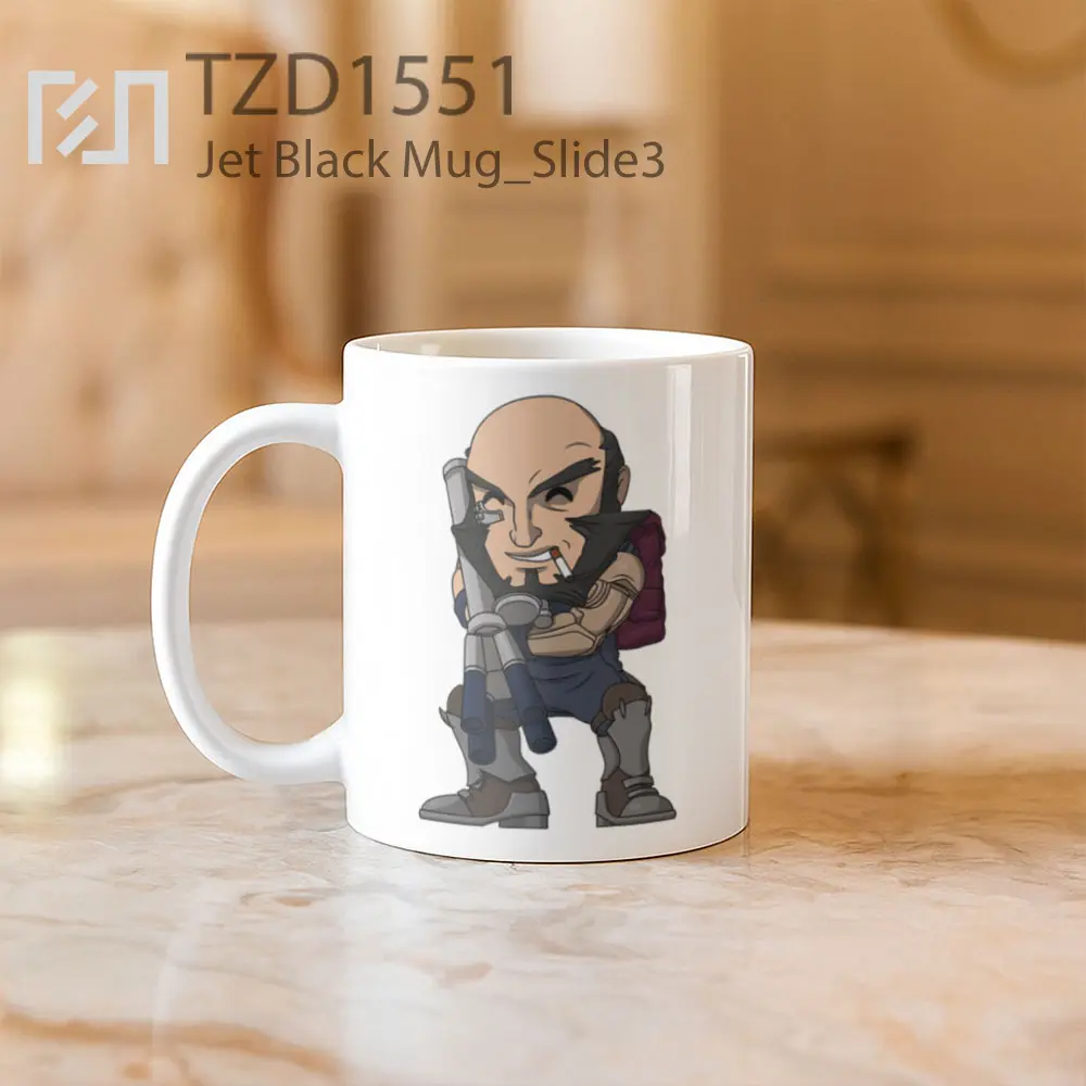 Jet Black Mug - All-side / Desain