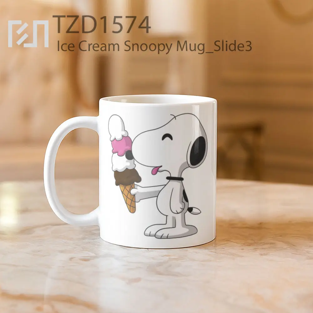 Ice Cream Snoopy Mug - All-side / Desain