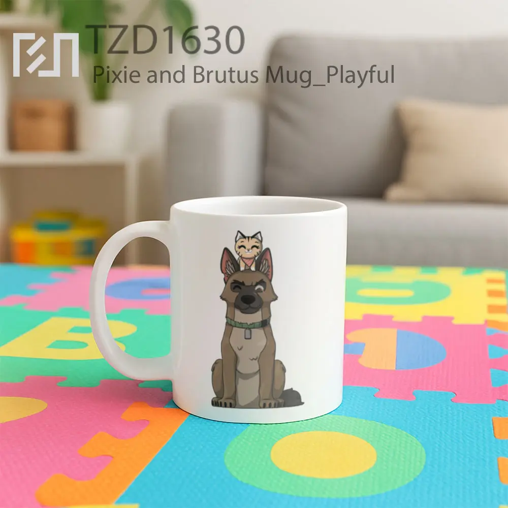 Pixie and Brutus Mug - All-side / Desain