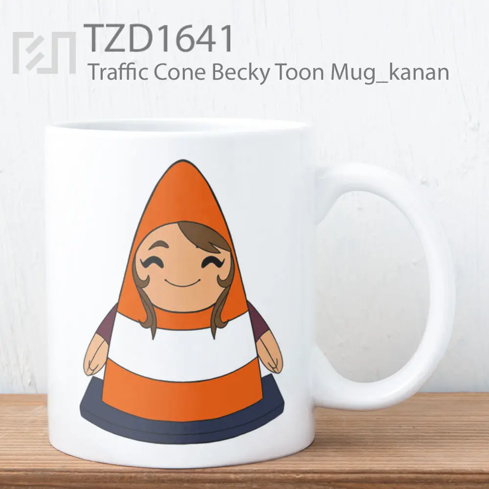 Traffic Cone Becky Toon Mug