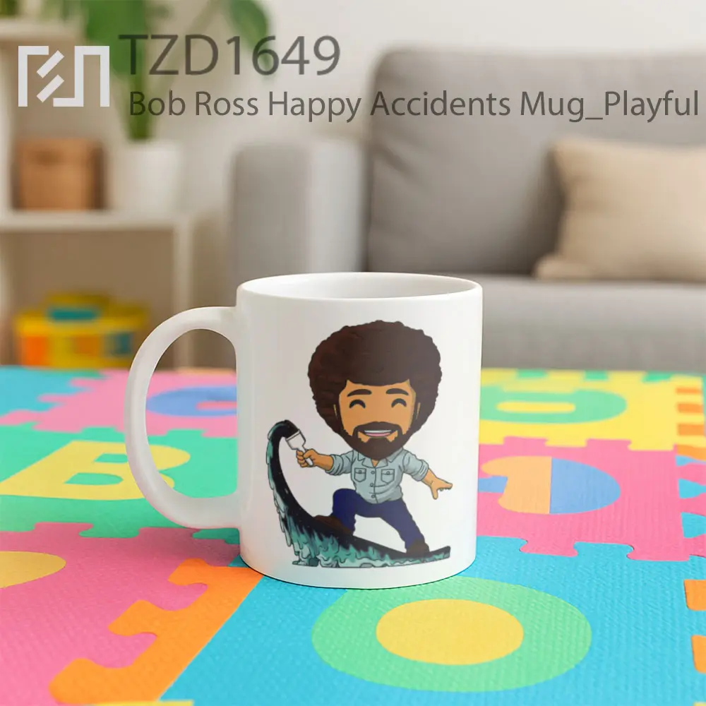 Bob Ross Happy Accidents Mug - All-side / Desain
