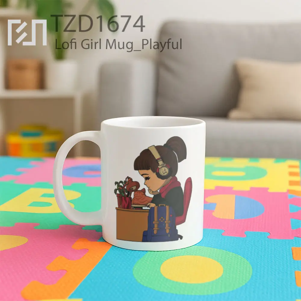 Lofi Girl Mug - All-side / Desain