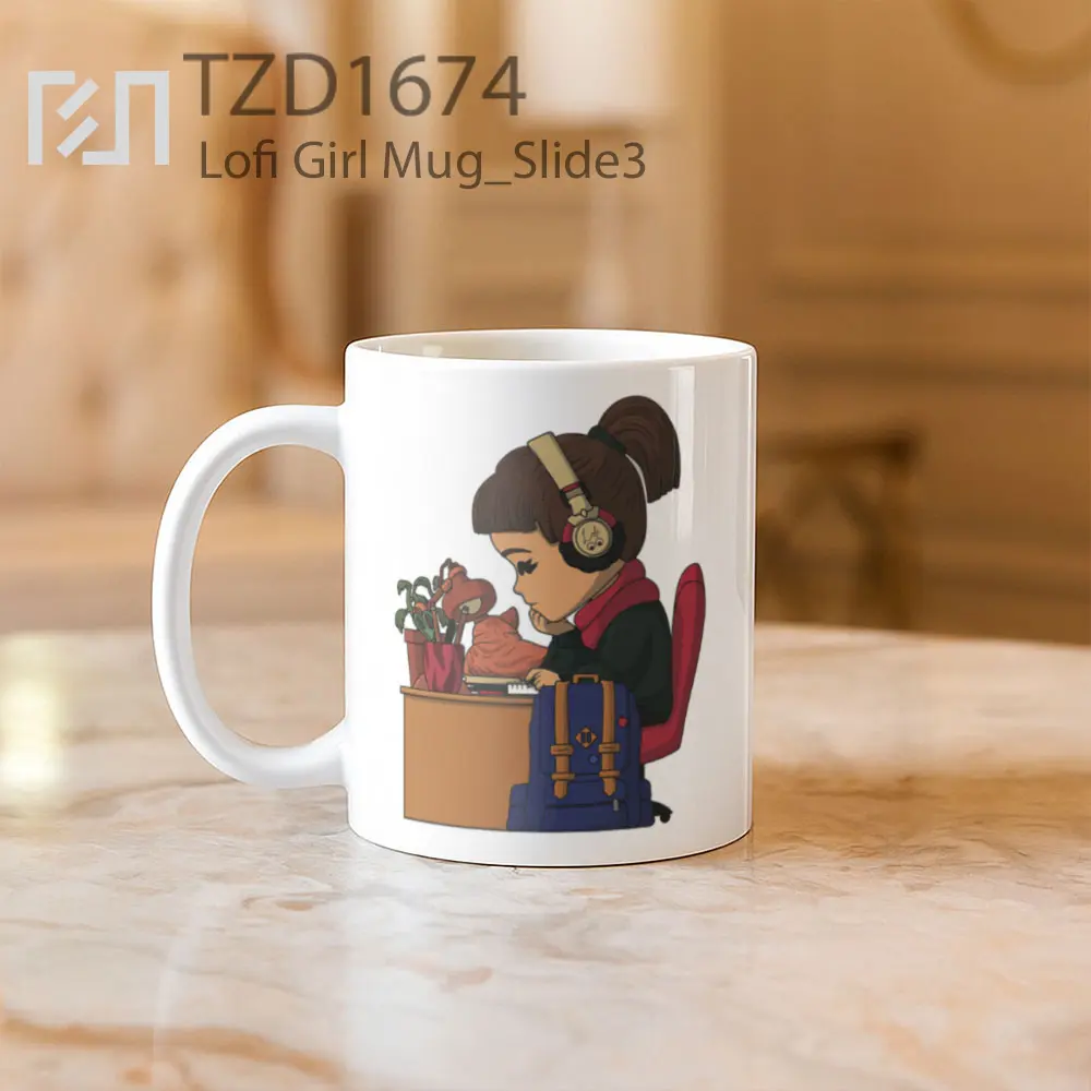 Lofi Girl Mug - All-side / Desain