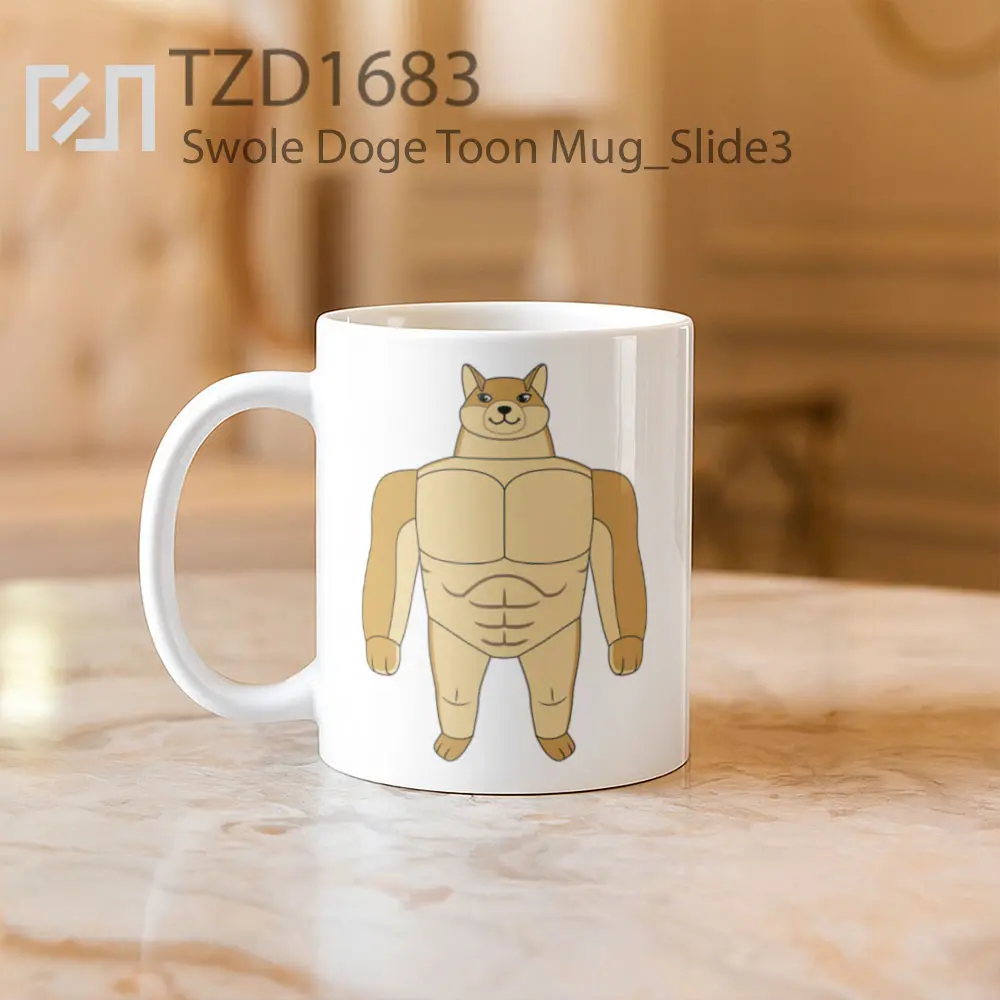 Swole Doge Toon Mug - All-side / Desain