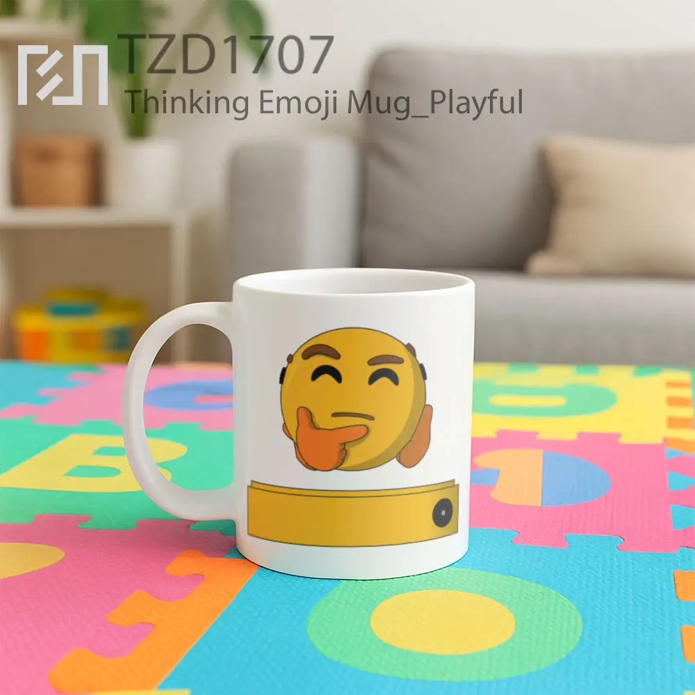 Thinking Emoji Mug - All-side / Desain