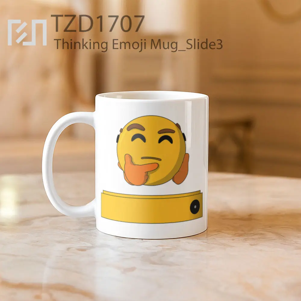 Thinking Emoji Mug - All-side / Desain