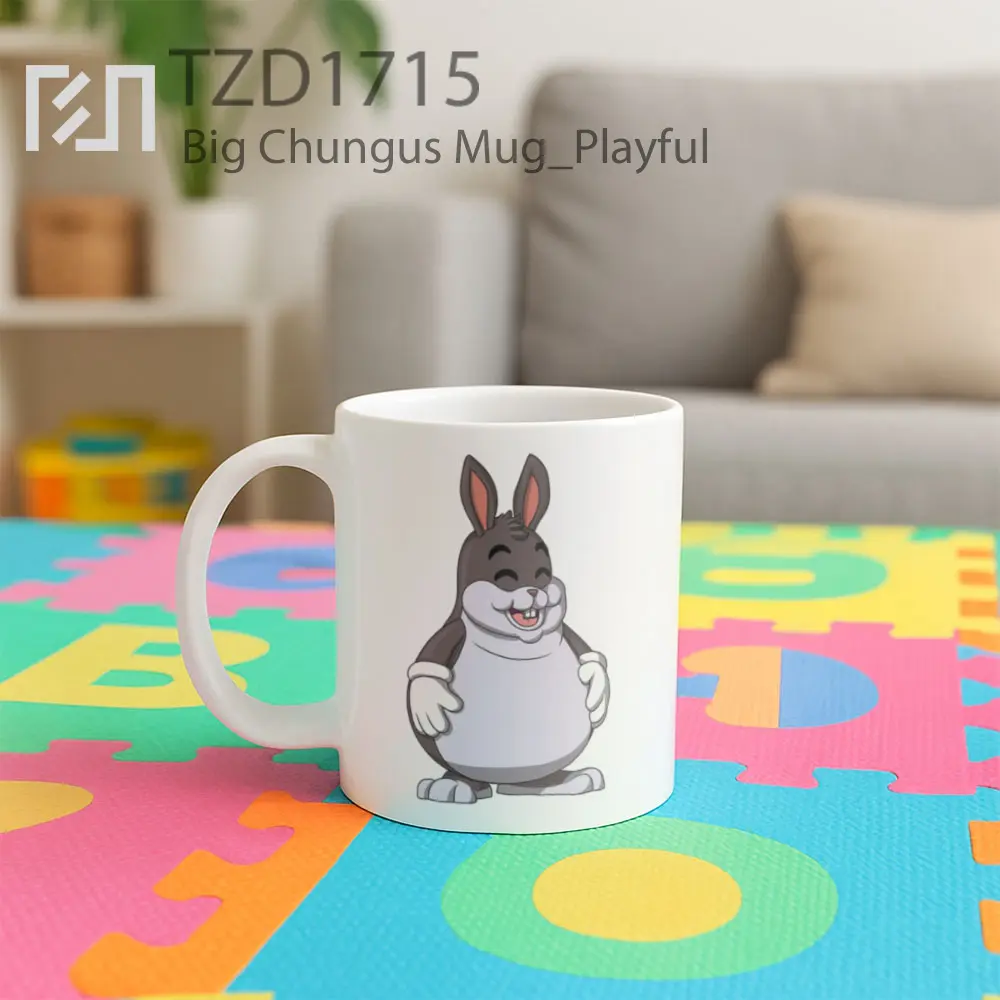 Big Chungus Mug - All-side / Desain