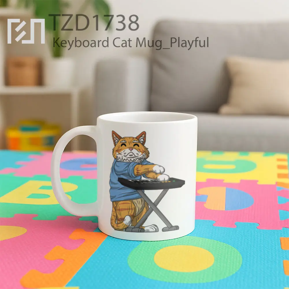 Keyboard Cat Mug - All-side / Desain