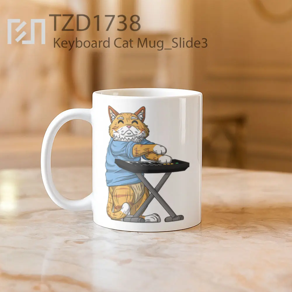 Keyboard Cat Mug - All-side / Desain