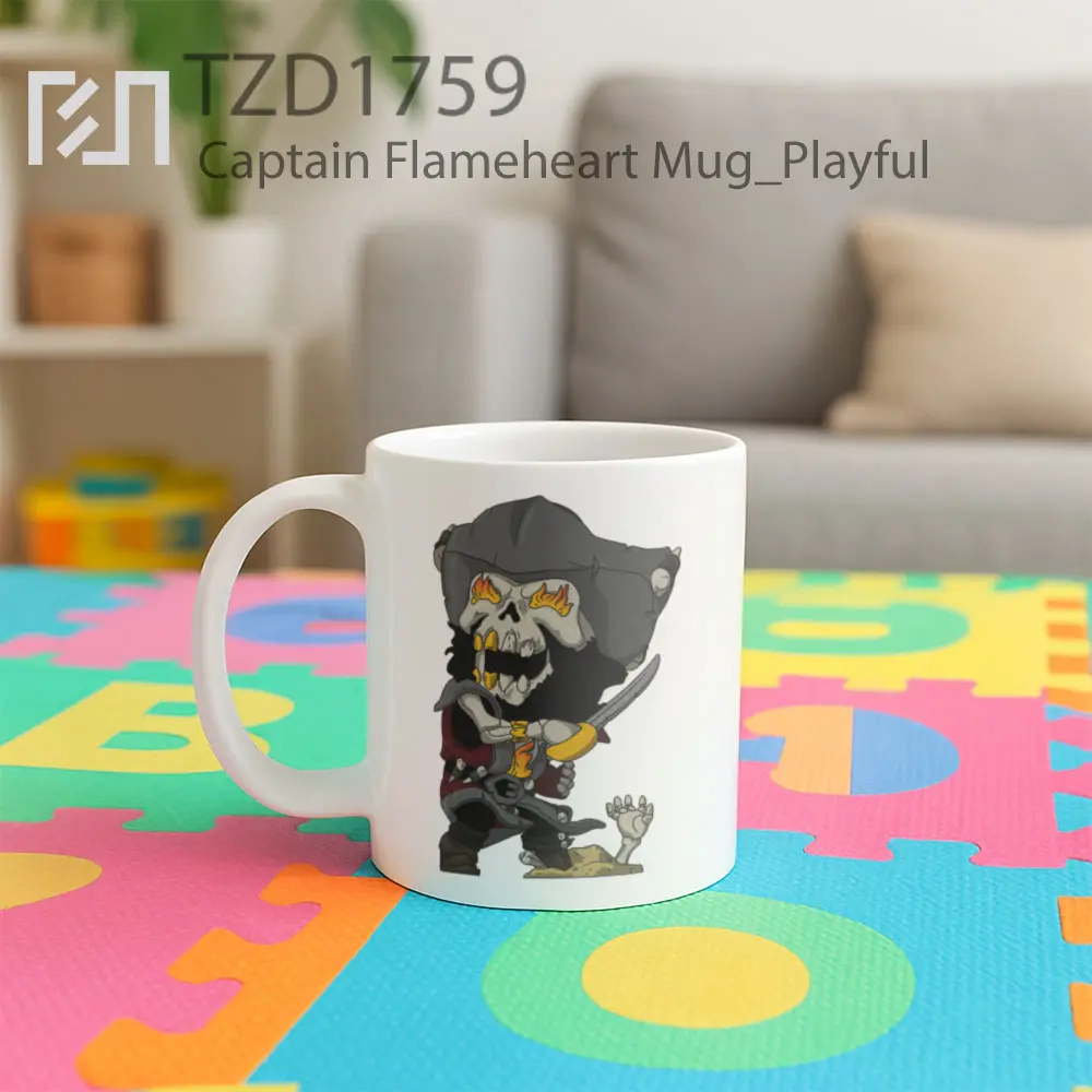 Captain Flameheart Mug - All-side / Desain