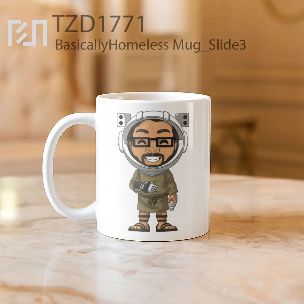 BasicallyHomeless Mug - All-side / Desain