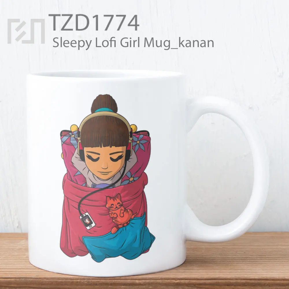 Mug Keramik Premium SNI - Sleepy Lofi Girl Mug