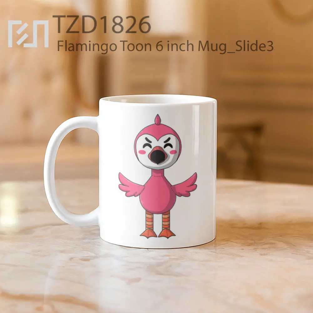 Flamingo Toon 6 inch Mug - All-side / Desain