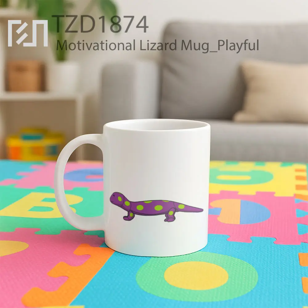 Motivational Lizard Mug - All-side / Desain