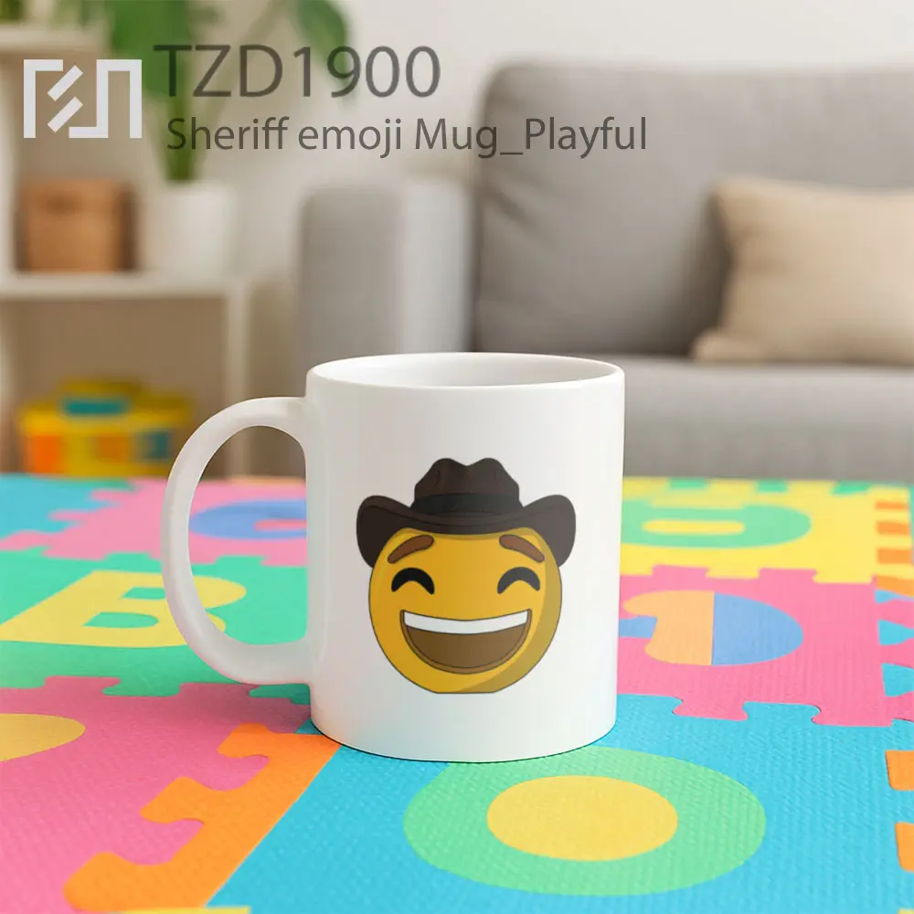 Sheriff emoji Mug - All-side / Desain