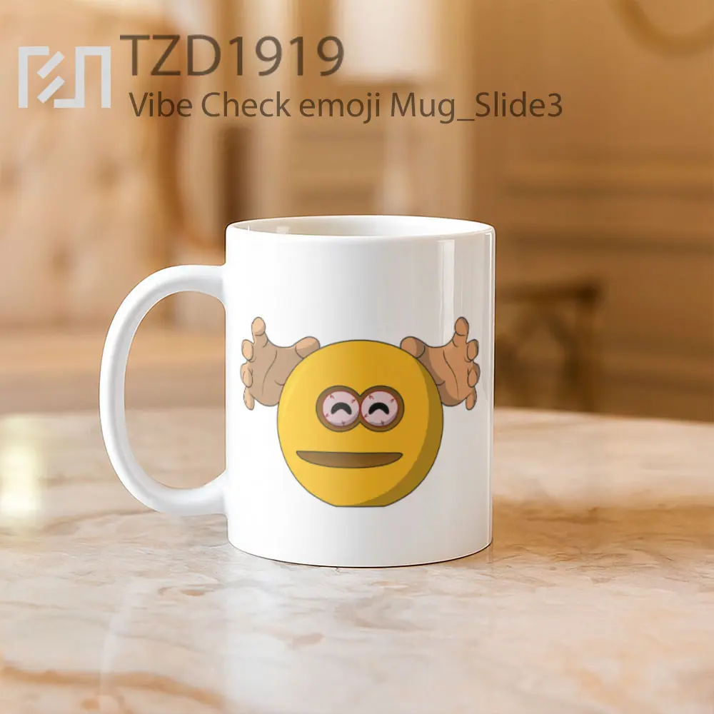 Vibe Check emoji Mug - All-side / Desain