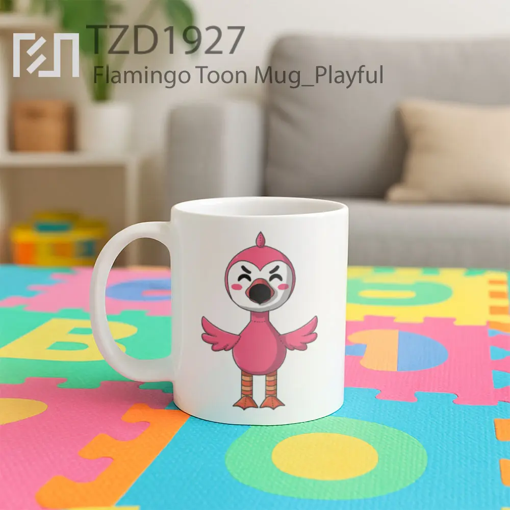 Flamingo Toon Mug - All-side / Desain