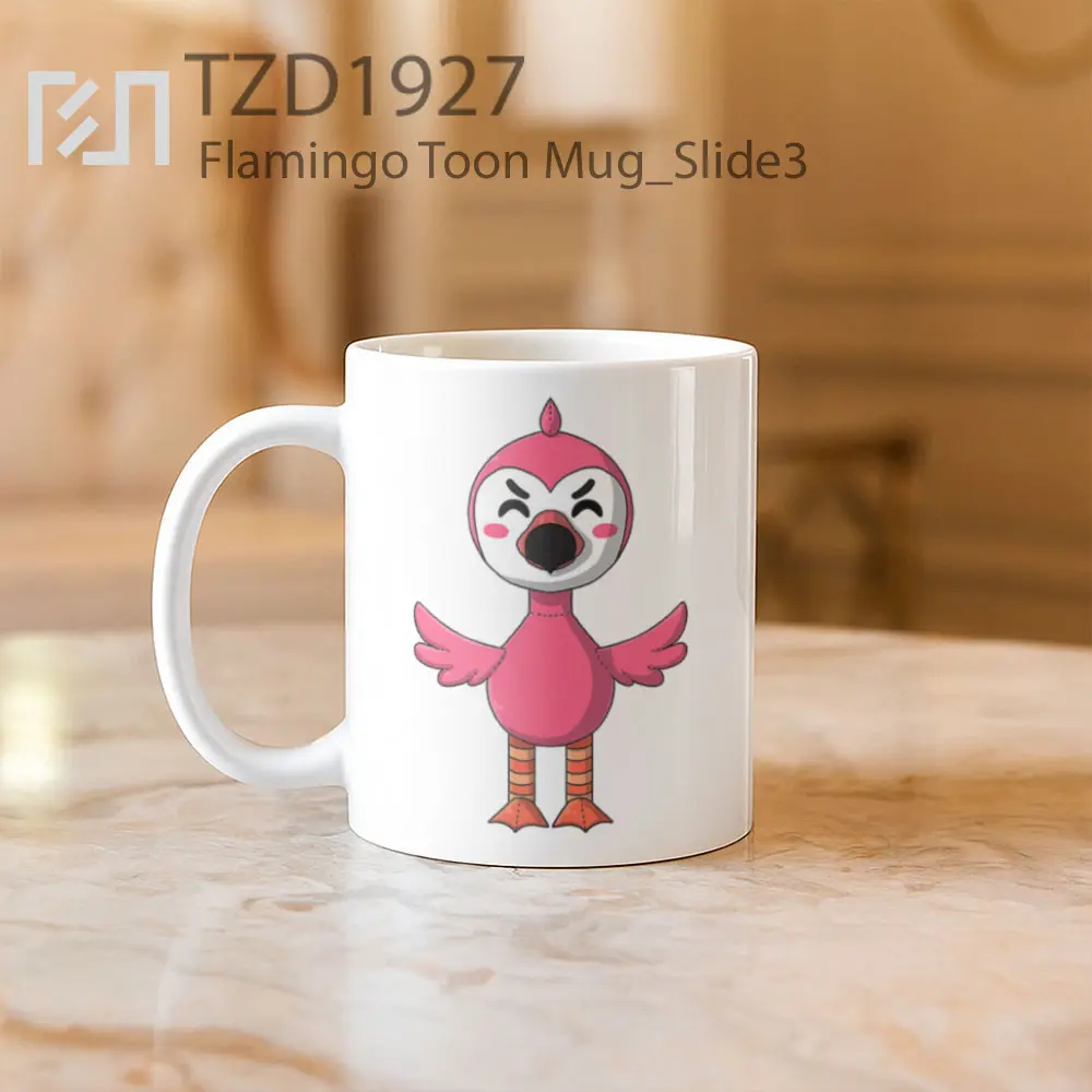 Flamingo Toon Mug - All-side / Desain