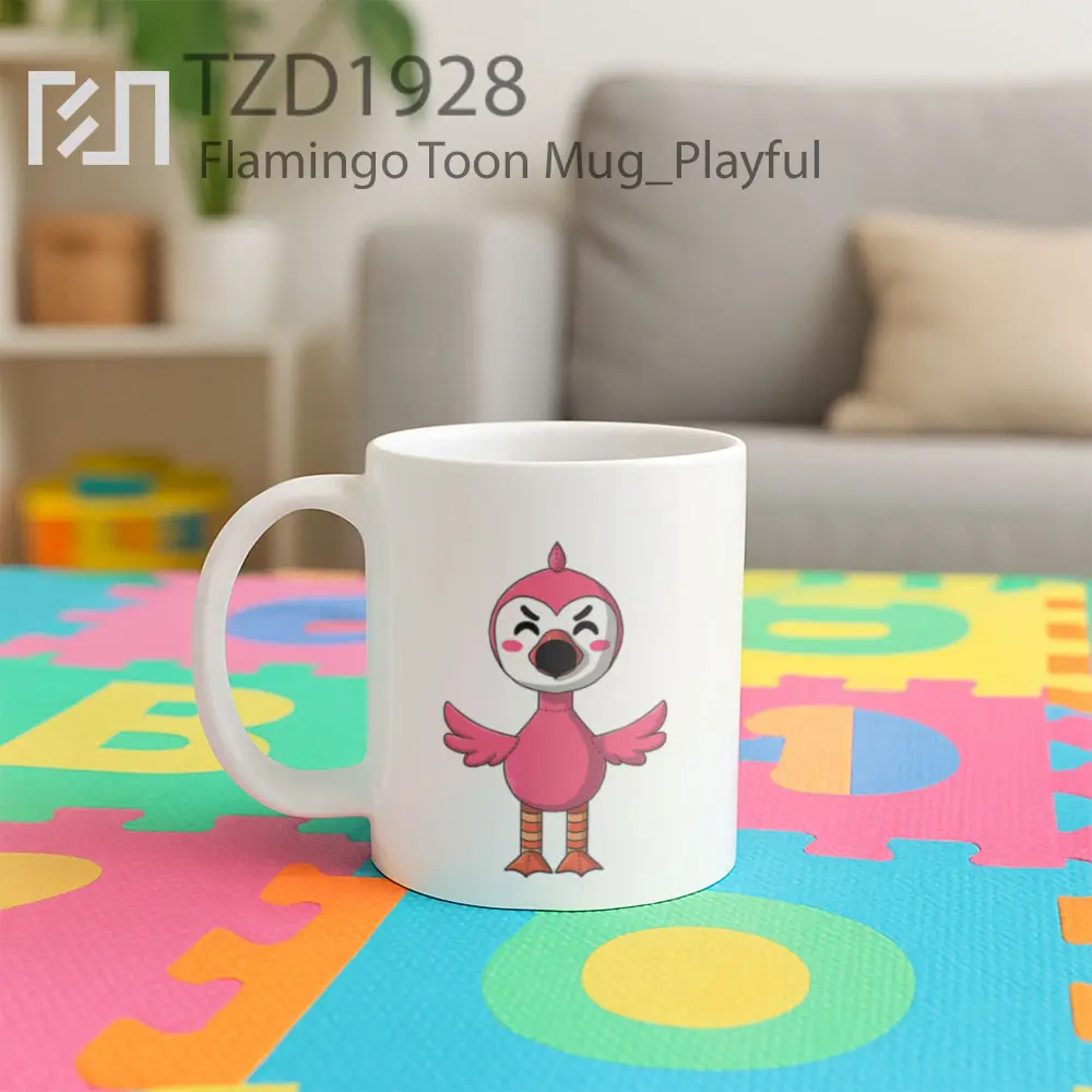 Flamingo Toon Mug - All-side / Desain