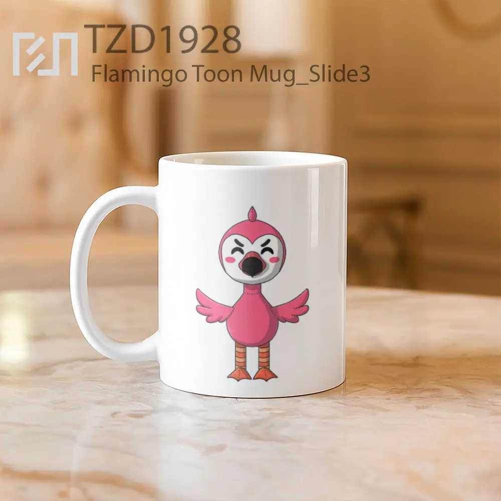 Flamingo Toon Mug - All-side / Desain