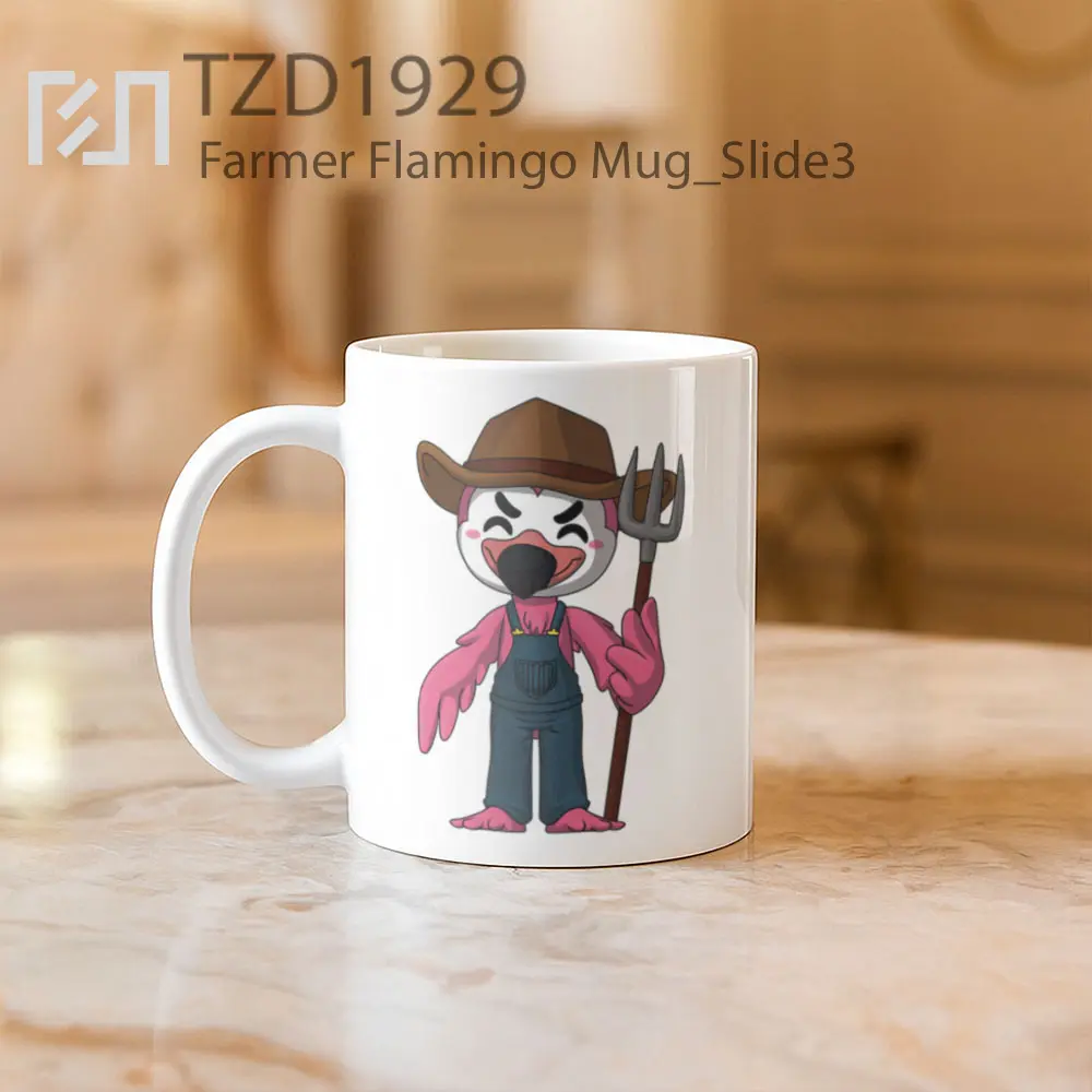 Farmer Flamingo Mug - All-side / Desain