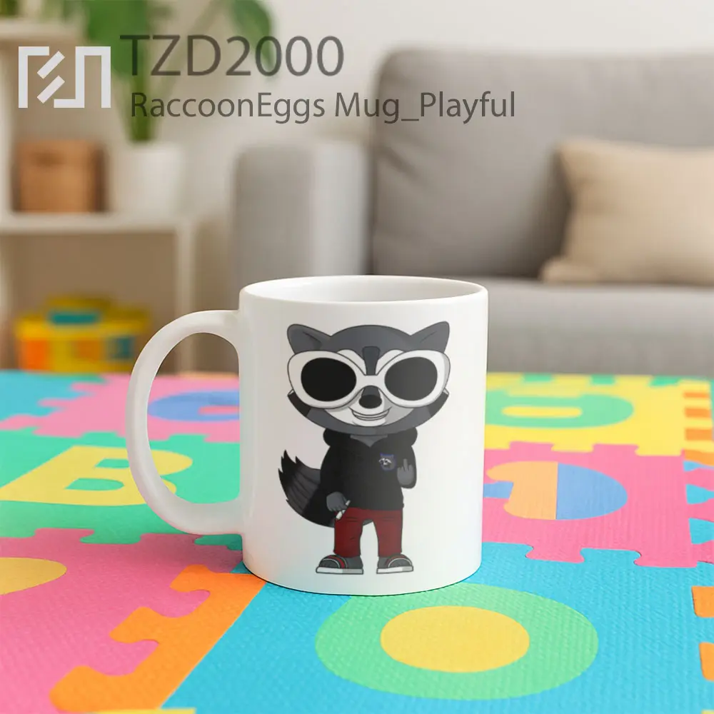 RaccoonEggs Mug - All-side / Desain
