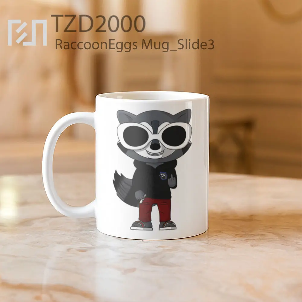 RaccoonEggs Mug - All-side / Desain