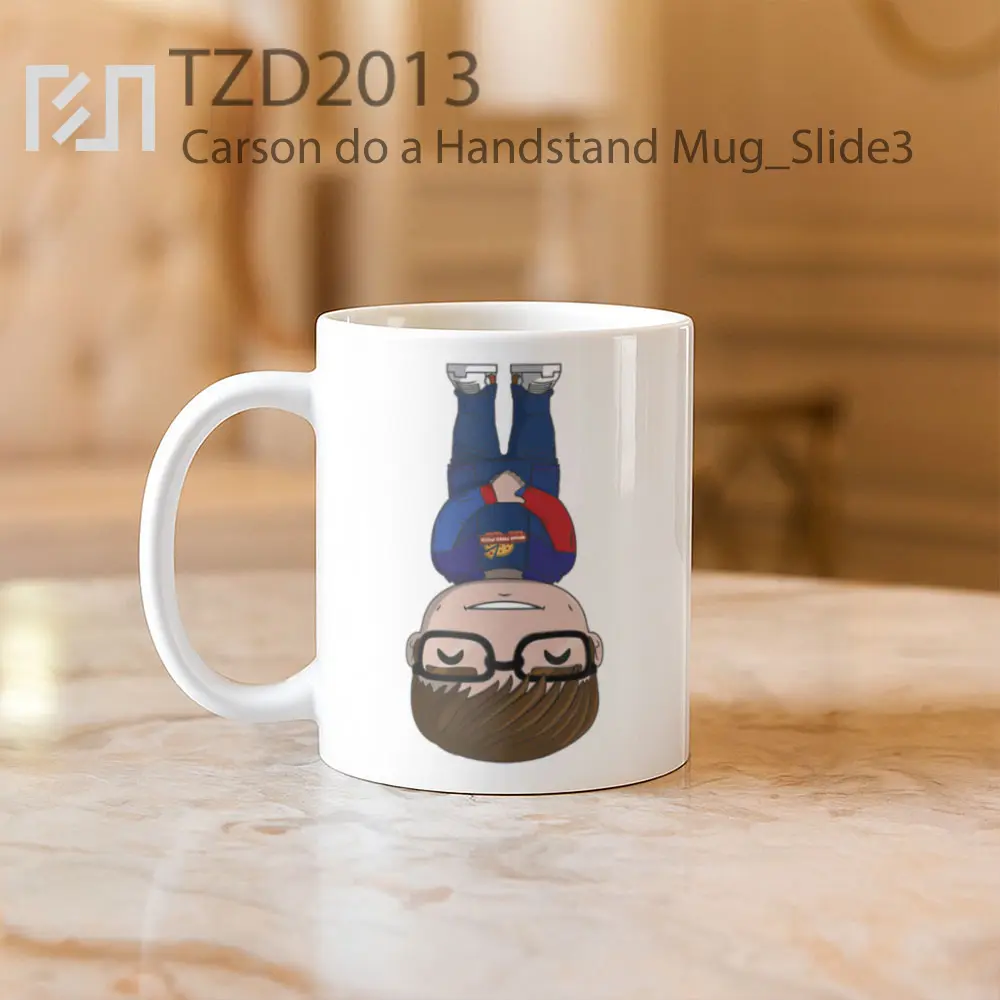 Carson do a Handstand Mug - All-side / Desain