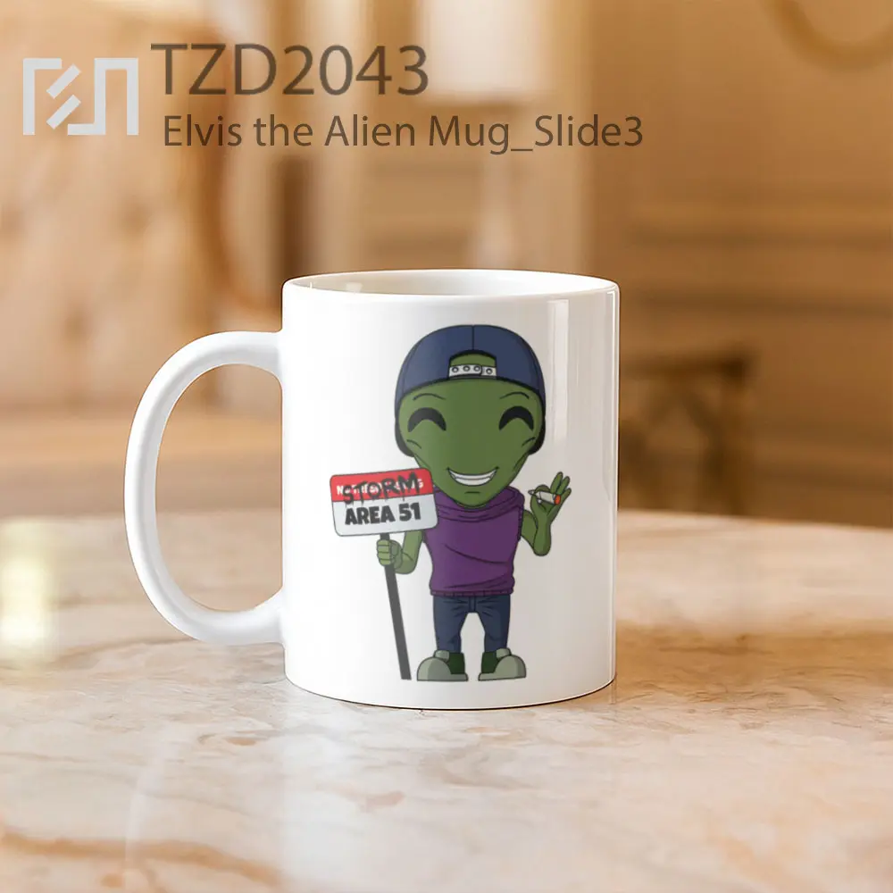 Elvis the Alien Mug - All-side / Desain